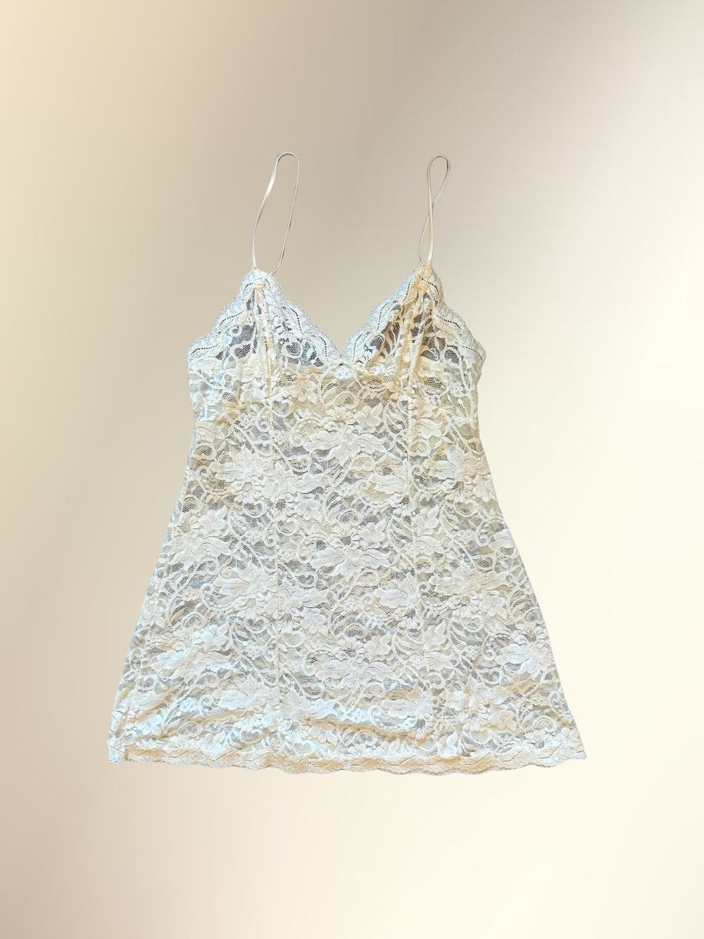 Victoria's Secret Cream Lace Slip Dress Chemise Coquette Women's S